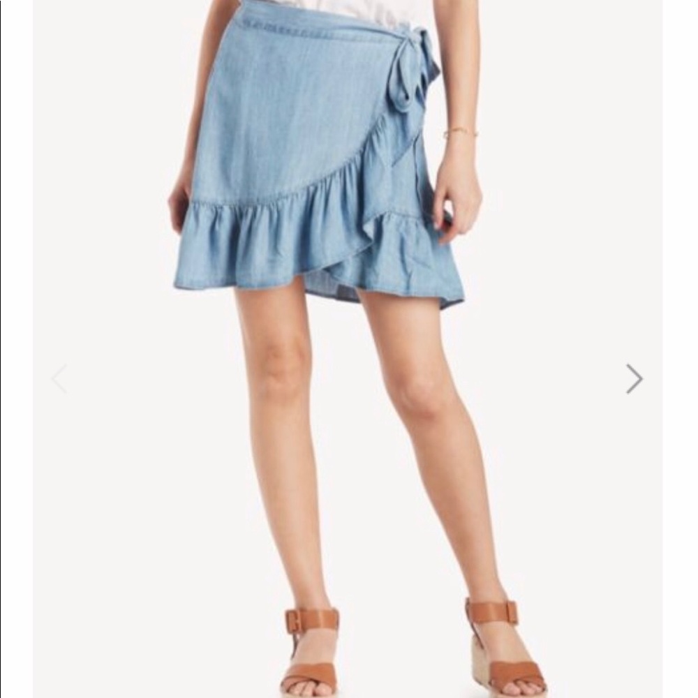 Etienne Chambray Wrap Skirt RAILS